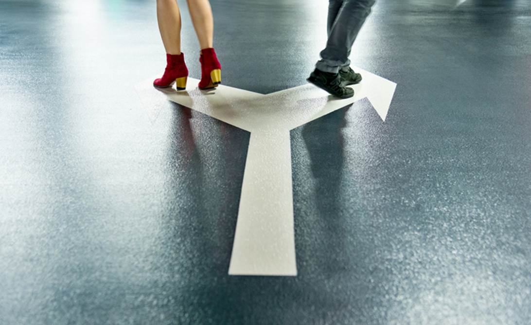 A couple feet on a crossroad
AI-generated content may be incorrect.